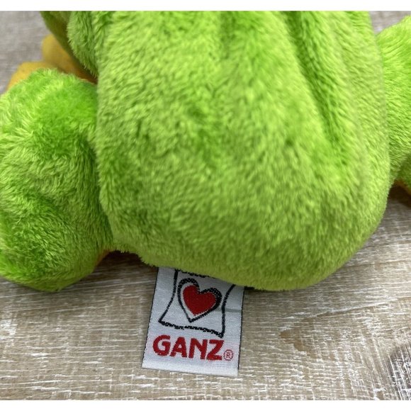 GANZ WEBKINZ 9" Tree Frog Plush Toy HM109 Lime Green Yellow Cute Frog NO CODE - Picture 6 of 6